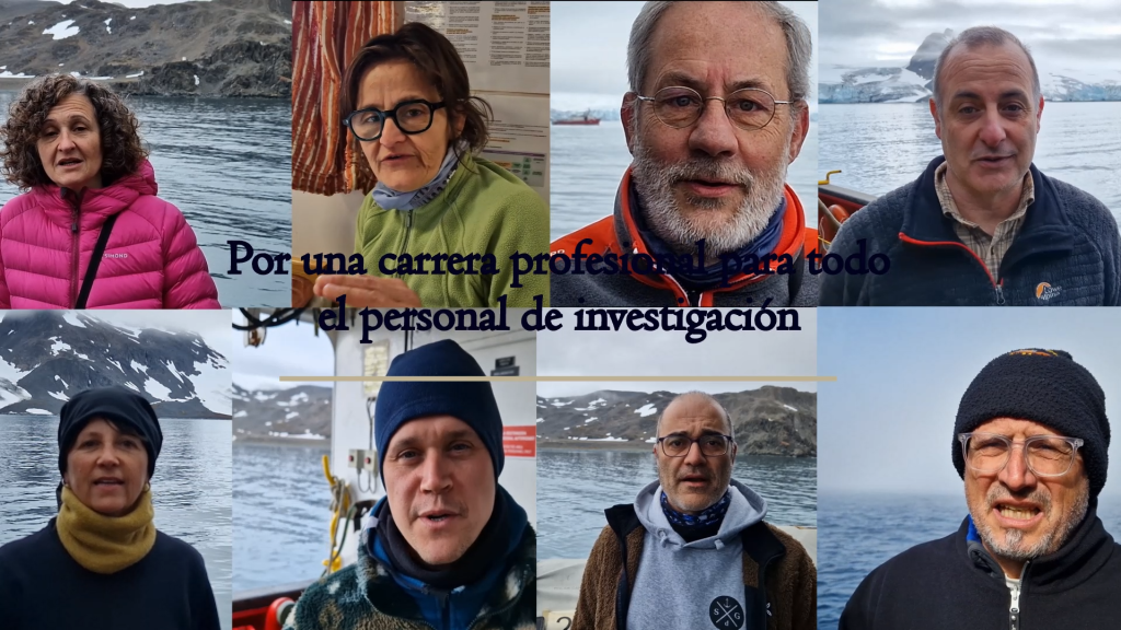 captura pantalla video técnicos e investigadores en la campaña antártica